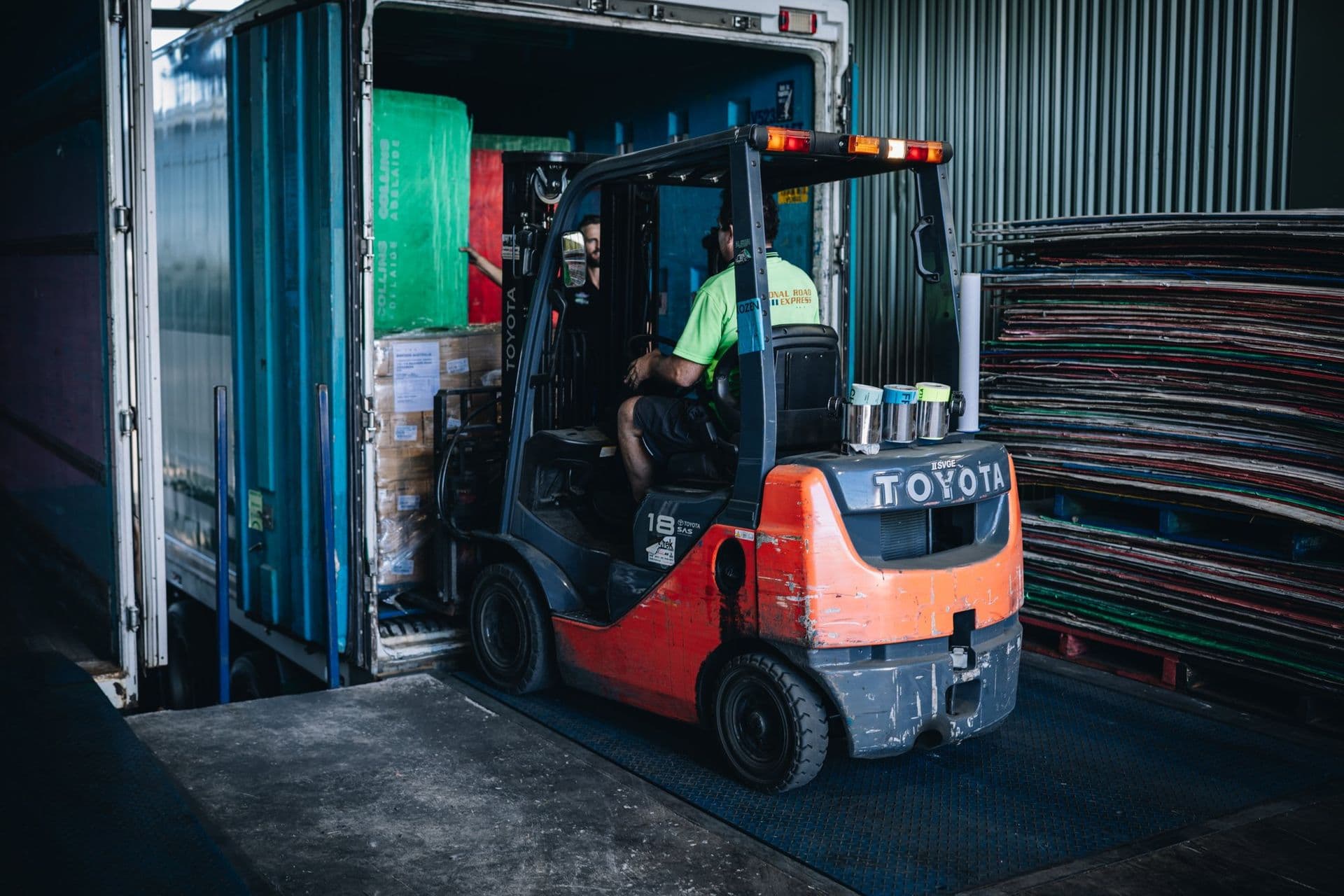 Loading at the Campbelltown dock